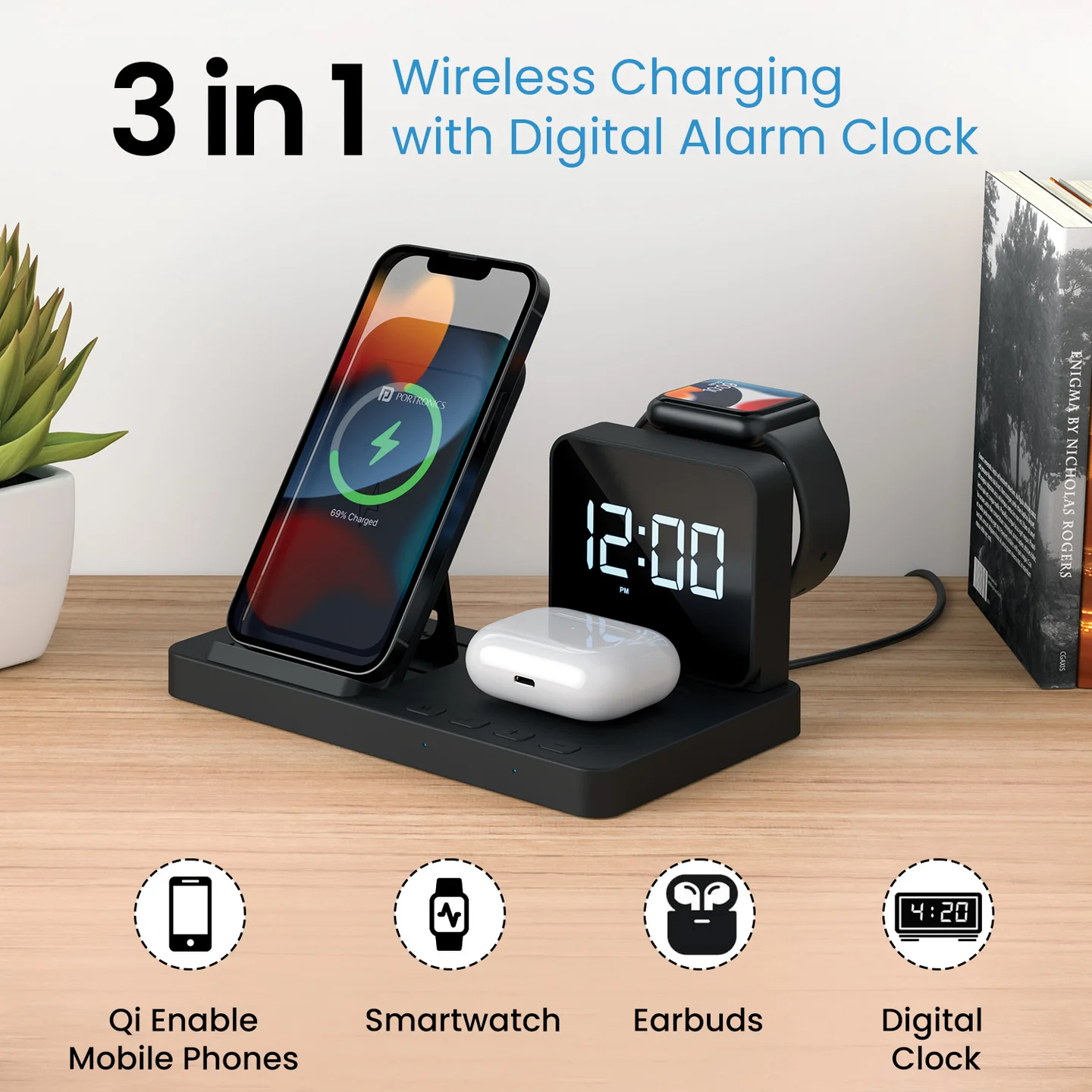 BELLA 3-in-1 Wireless Charging Gadget
